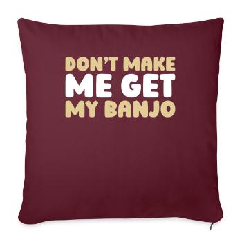 Banjo - Housse de coussin décorative 45 x 45 cm - bordeaux - Devant