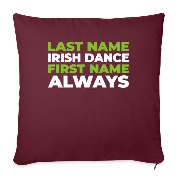 Danse Irlandaise Irischer Tanz - Housse de coussin décorative 45 x 45 cm - bordeaux - Devant