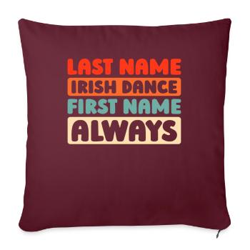 Danse Irlandaise Irischer Tanz - Housse de coussin décorative 45 x 45 cm - bordeaux - Devant