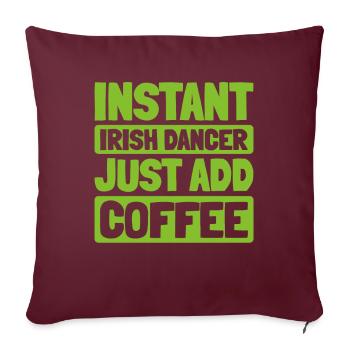 Irish Dance Irischer Tanz - Sofakissenbezug 45 x 45 cm - Burgunderrot - Vorne