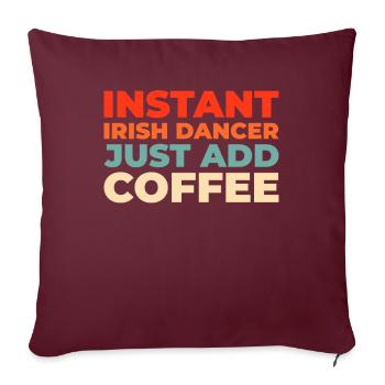 Danse Irlandaise Irischer Tanz - Housse de coussin décorative 45 x 45 cm - bordeaux - Devant