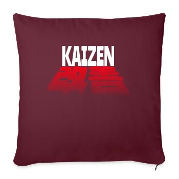 Kaizen Japanisch Japan Motivation - Sofakissenbezug 45 x 45 cm - Burgunderrot - Vorne