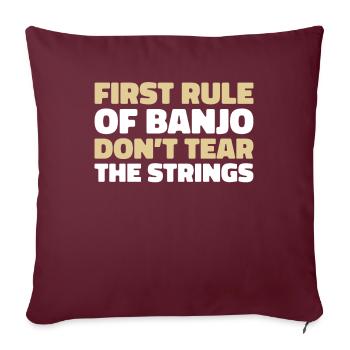 Banjo - Housse de coussin décorative 45 x 45 cm - bordeaux - Devant