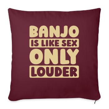 Banjo - Housse de coussin décorative 45 x 45 cm - bordeaux - Devant