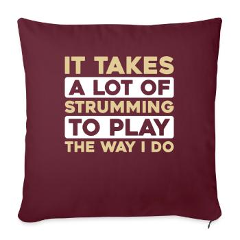 Banjo - Housse de coussin décorative 45 x 45 cm - bordeaux - Devant
