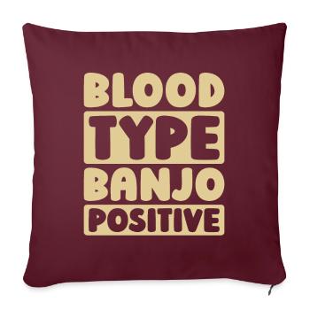 Banjo - Housse de coussin décorative 45 x 45 cm - bordeaux - Devant