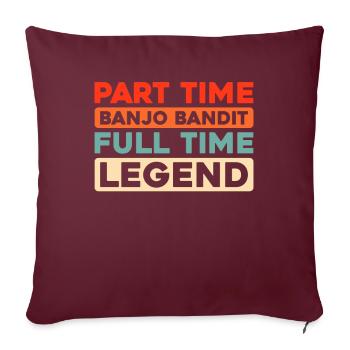 Banjo - Housse de coussin décorative 45 x 45 cm - bordeaux - Devant