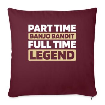 Banjo - Housse de coussin décorative 45 x 45 cm - bordeaux - Devant