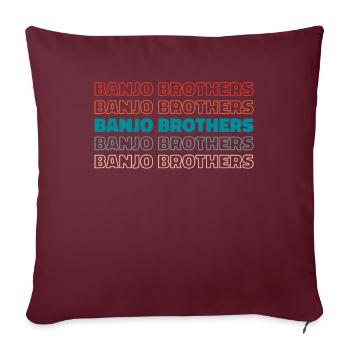 Banjo - Housse de coussin décorative 45 x 45 cm - bordeaux - Devant