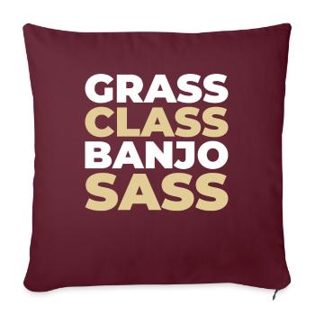 Banjo - Housse de coussin décorative 45 x 45 cm - bordeaux - Devant