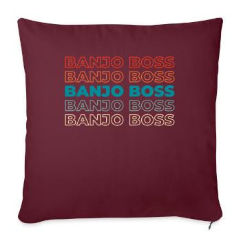 Banjo - Housse de coussin décorative 45 x 45 cm - bordeaux - Devant