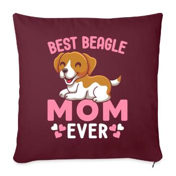 Beste Beagle-Mutter aller Zeiten Hund Beagle-Liebh - Sofakissenbezug 45 x 45 cm - Burgunderrot - Vorne
