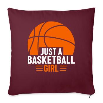 Un seul joueur de basket-ball - Housse de coussin décorative 45 x 45 cm - bordeaux - Devant