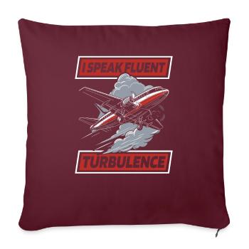 Flugbegleiter Stewardess - Sofakissenbezug 45 x 45 cm - Burgunderrot - Vorne