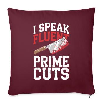 Bouchers, bouchers, bouchers - Housse de coussin décorative 45 x 45 cm - bordeaux - Devant