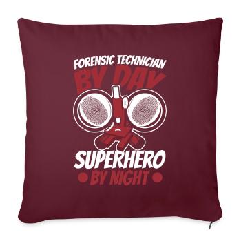 Technicien médico-légal - Housse de coussin décorative 45 x 45 cm - bordeaux - Devant