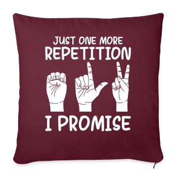 Fierté des sourds Langue des signes ASL - Housse de coussin décorative 45 x 45 cm - bordeaux - Devant