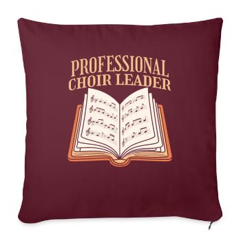 Professeur de chorale - Housse de coussin décorative 45 x 45 cm - bordeaux - Devant