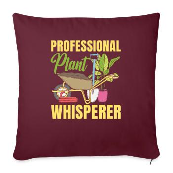 Jardinier - Housse de coussin décorative 45 x 45 cm - bordeaux - Devant