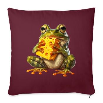 Frosch - Sofakissenbezug 45 x 45 cm - Burgunderrot - Vorne