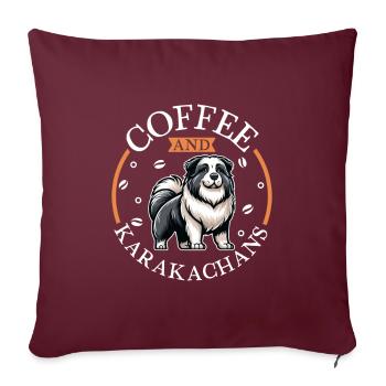 Café et Karakatshan - Housse de coussin décorative 45 x 45 cm - bordeaux - Devant