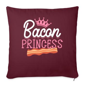 Bacon Princesse Bacon Girl - Housse de coussin décorative 45 x 45 cm - bordeaux - Devant