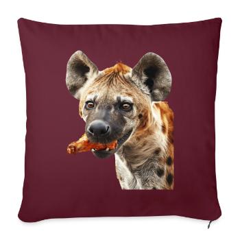 Hyène - Housse de coussin décorative 45 x 45 cm - bordeaux - Devant