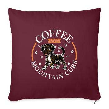 Café et Cur de montagne - Housse de coussin décorative 45 x 45 cm - bordeaux - Devant