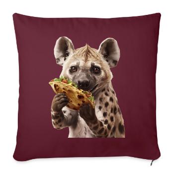 Hyène - Housse de coussin décorative 45 x 45 cm - bordeaux - Devant