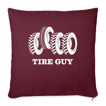 Tire Guy Reifen Räder Räderwechsel - Sofakissenbezug 45 x 45 cm - Burgunderrot - Vorne