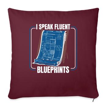 Auteur - Housse de coussin décorative 45 x 45 cm - bordeaux - Devant