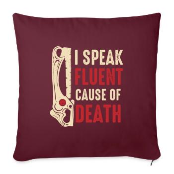Coroner - Housse de coussin décorative 45 x 45 cm - bordeaux - Devant