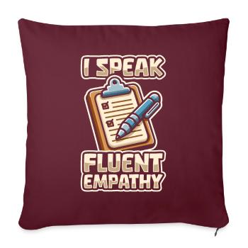 Conseiller - Housse de coussin décorative 45 x 45 cm - bordeaux - Devant