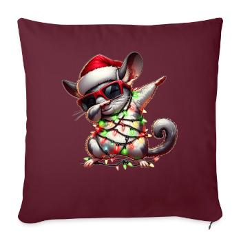 Tupfende Chihuahua Hund Sonnenbrille Niedlich Weih - Sofakissenbezug 45 x 45 cm - Burgunderrot - Vorne