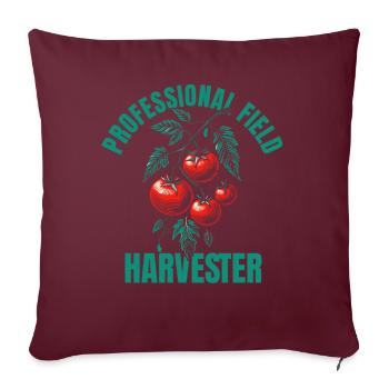 Cultivateurs - Housse de coussin décorative 45 x 45 cm - bordeaux - Devant