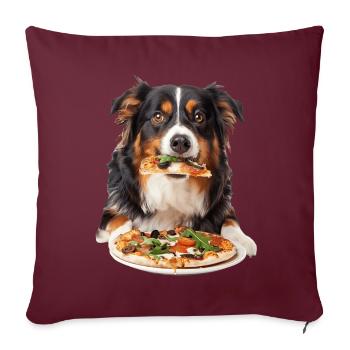 Berger australien - Housse de coussin décorative 45 x 45 cm - bordeaux - Devant