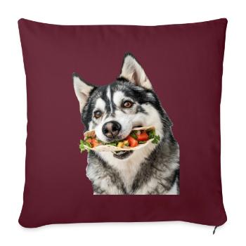 Alaskan Malamute - Sofakissenbezug 45 x 45 cm - Burgunderrot - Vorne