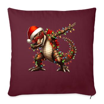 Lunettes de soleil à pois Spinosaurus Dinosaure Nied - Housse de coussin décorative 45 x 45 cm - bordeaux - Devant