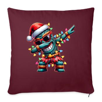 Dabbing Tiki Luau Hawaii Tiki Maske - Sofakissenbezug 45 x 45 cm - Burgunderrot - Vorne