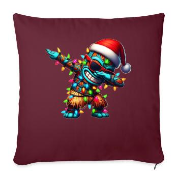 Dabbing Tiki Luau Hawaii Tiki Maske - Sofakissenbezug 45 x 45 cm - Burgunderrot - Vorne