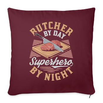 Bouchers, bouchers, bouchers - Housse de coussin décorative 45 x 45 cm - bordeaux - Devant