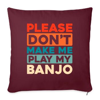 Banjo - Housse de coussin décorative 45 x 45 cm - bordeaux - Devant
