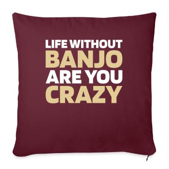 Banjo - Housse de coussin décorative 45 x 45 cm - bordeaux - Devant