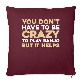 Banjo - Housse de coussin décorative 45 x 45 cm - bordeaux - Devant