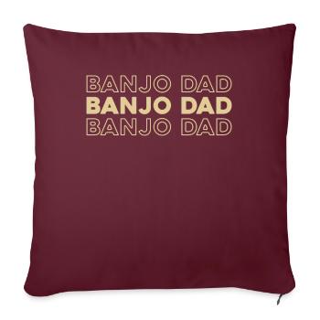 Banjo - Housse de coussin décorative 45 x 45 cm - bordeaux - Devant