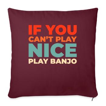 Banjo - Housse de coussin décorative 45 x 45 cm - bordeaux - Devant
