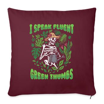 Jardinier - Housse de coussin décorative 45 x 45 cm - bordeaux - Devant