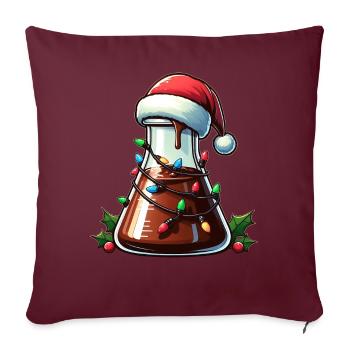 Producteur de chocolat Chapeau de Noël - Housse de coussin décorative 45 x 45 cm - bordeaux - Devant