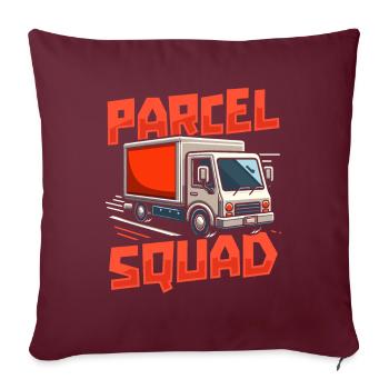 Escouade de chauffeurs-livreurs - Housse de coussin décorative 45 x 45 cm - bordeaux - Devant