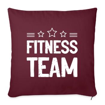 Entraînement de gymnase de l’équipe de fitness - Housse de coussin décorative 45 x 45 cm - bordeaux - Devant